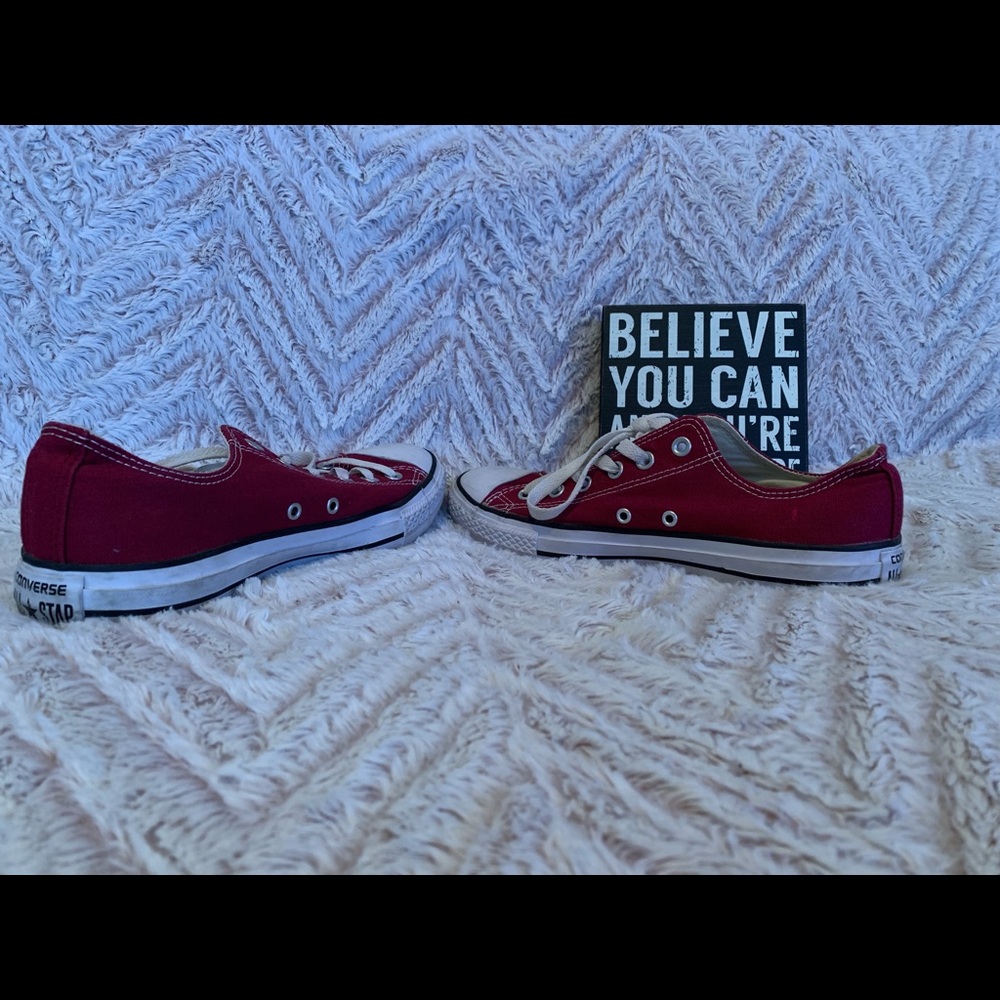 Burgundy Converse - Picture 4 of 7